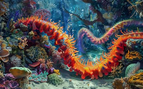  Fireworms, The Fiery Dancers of Coral Reefs! They Gracefully Weave Through Colorful Corals with Their Elegant Movements and Vibrant Colors